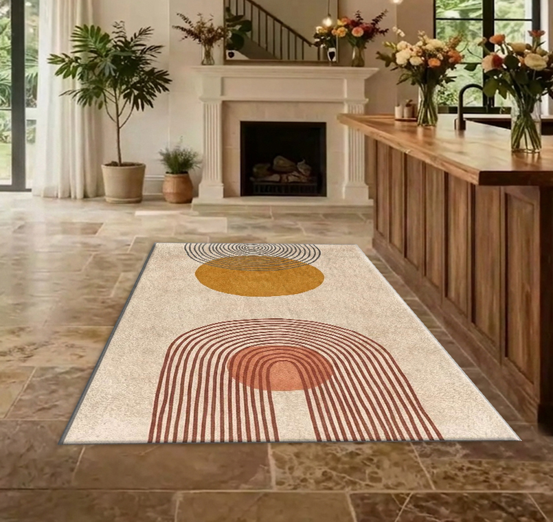 Tapis de sol géométrique abstr - Printed Rug Abstract avis et prix
