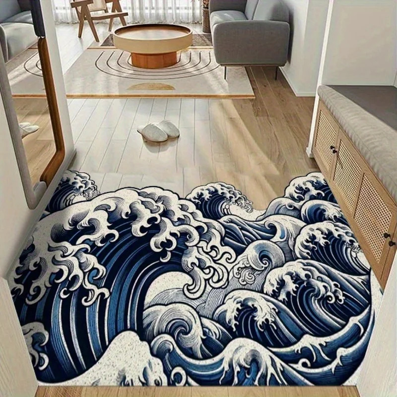 VIKAMA Tapis à motif vague abs - Printed Rug Abstract avis et prix