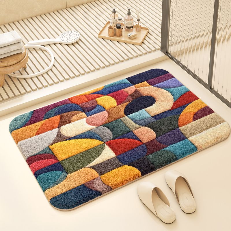 Tapis de bain géométrique mode - Printed Rug Abstract avis et prix