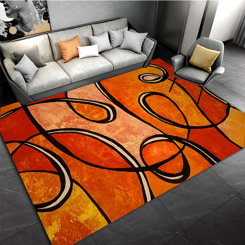 Tapis de bain géométrique oran - Printed Rug Abstract avis et prix